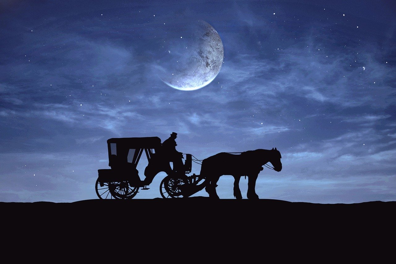 月明りの中の馬車
